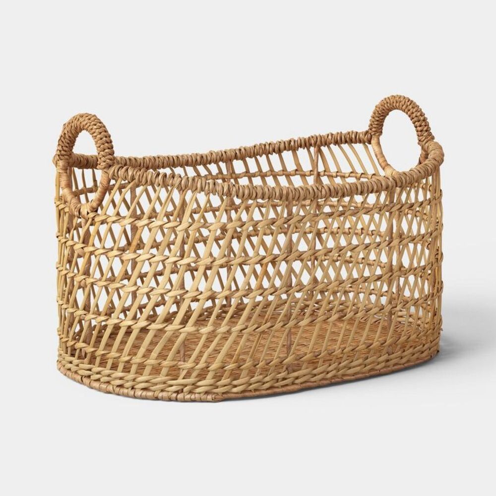 Open Weave Large Basket Natural - Threshold